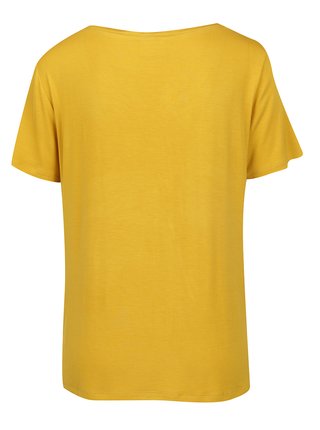 Žlté voľné tričko VILA Nene
