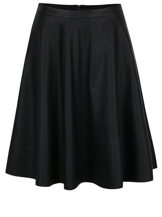 Čierna koženková sukňa ONLY Celina