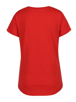 Červené tričko s krátkym rukávom a potlačou ONLY Basil