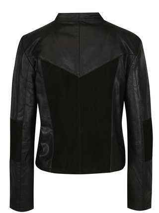 Čierna kožená bunda VILA Susan