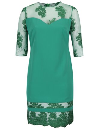 Zelené plus size šaty s 3/4 rukávmi Miss Grey Gratiela 