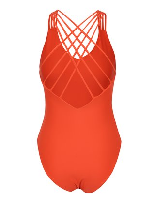 Oranžové jednodielne plavky s pásikmi na chrbte Y.A.S Sage