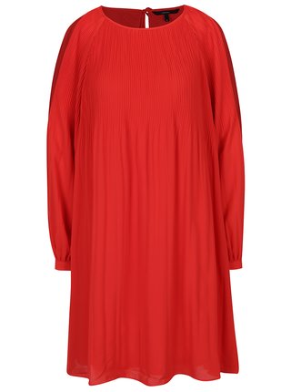 Červené šaty s prestrihmi na ramenách VERO MODA View