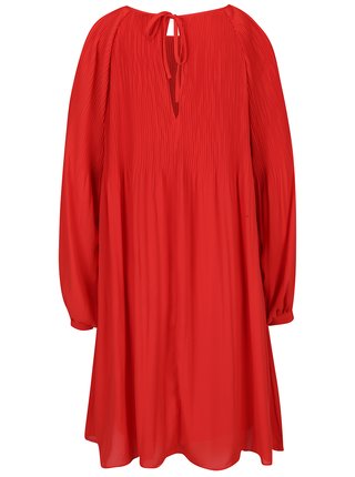 Červené šaty s prestrihmi na ramenách VERO MODA View