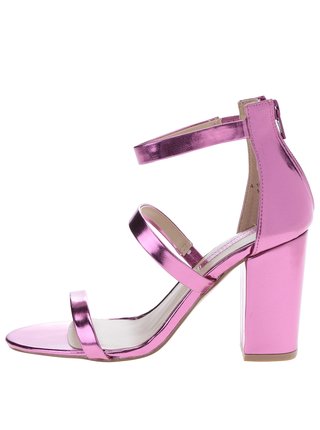 Ružové sandále na širokom podpätku Dorothy Perkins