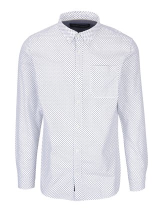Biela vzorovaná košeľa Jack & Jones Premium Classic