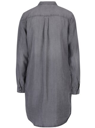 Sivé rifľové košeľové šaty VERO MODA Silla 