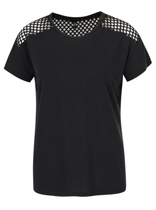 Čierne tričko so sieťovanými detailmi ONLY Haly