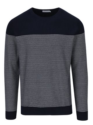 Tmavě modrý pruhovaný svetr Jack & Jones Boost