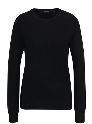 Čierny vlnený tenký sveter s prímesou kašmíru VERO MODA Douce