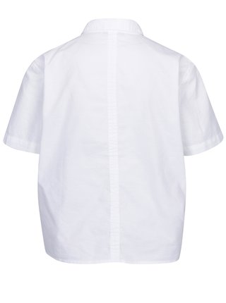 Biela krátka košeľa s výšivkou kvetín ONLY Gala