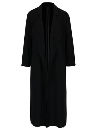 Čierny dlhý ľahký kabát s 3/4 rukávom VERO MODA Libi