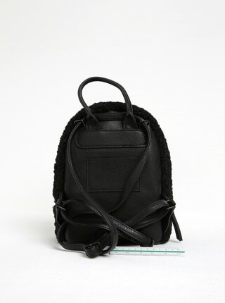 Čierny dámsky malý batoh s umelým kožúškom ALDO Anacoedo