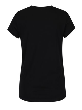 Čierne tričko s krátkym rukávom a potlačou VERO MODA Dance Studio