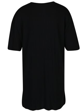 Čierne dlhé tričko s výšivkou TALLY WEiJL