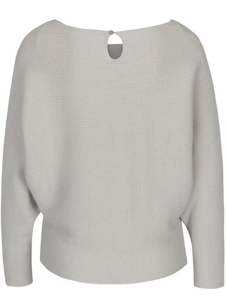 Krémový rebrovaný sveter s netopierími rukávmi ONLY Vita