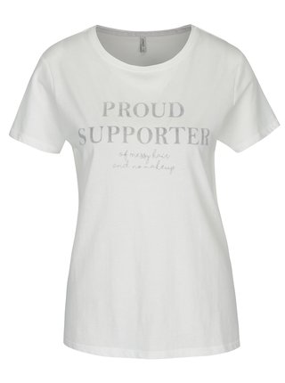 Krémové tričko s potiskem ONLY Sabina Proud