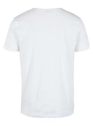 Bílé tričko s náprsní kapsou Selected Homme Fin