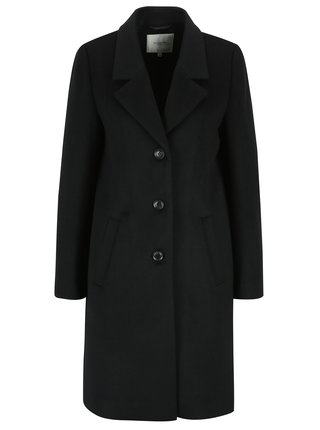 Čierny vlnený kabát Selected Femme Sasja