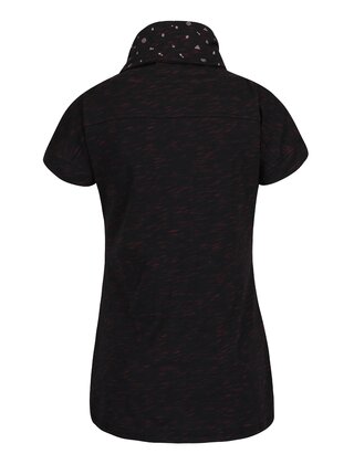 Čierne dámske melírované tričko s vysokým golierom Ragwear Highway
