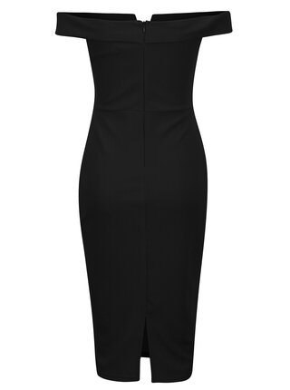 Čierne puzdrové šaty s odhalenými ramenami AX Paris