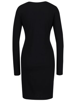Čierne šaty s ozdobným šnurovaním Noisy May Philippa