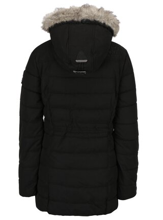 Čierna dámska zimná prešívaná bunda s kapucňou Superdry Tall