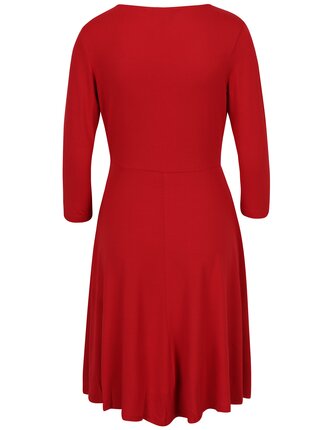 Červené šaty s prekladaným výstrihom Dorothy Perkins