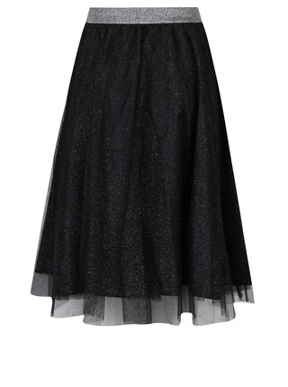 Čierna tylová sukňa s trblietkami Haily's Party