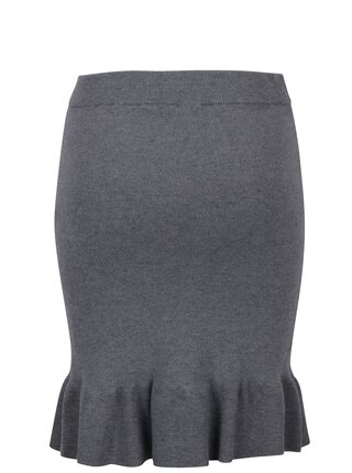 Sivá svetrová sukňa s volánom VILA Olivina