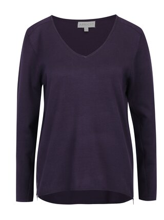 Fialový sveter so zipsami Apricot