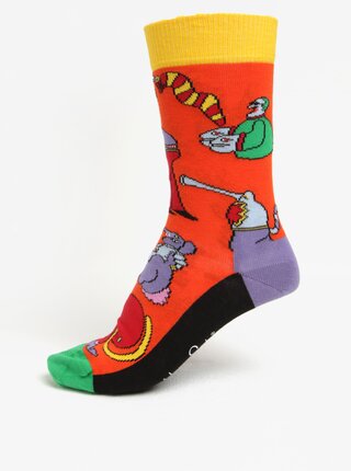 Súprava šiestich párov vzorovaných unisex ponožiek Happy Socks The Beatles