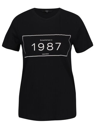 Čierne tričko s potlačou VERO MODA History