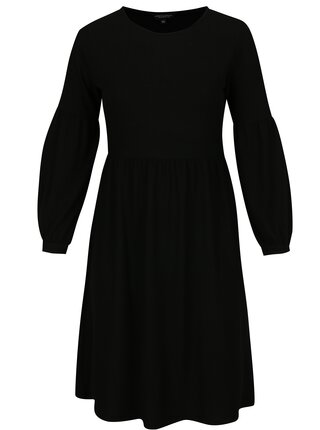 Čierne šaty s balónovými rukávmi Dorothy Perkins Curve