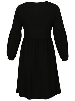 Čierne šaty s balónovými rukávmi Dorothy Perkins Curve
