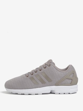 Béžové dámske tenisky s trblietavým efektom adidas Originals ZX Flux