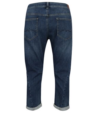 Modré dámske relaxed skrátené rifle Pepe Jeans Topsy