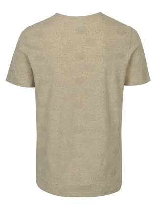 Béžové vzorované tričko s krátkým rukávem Jack & Jones Vincer