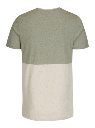 Béžovo-zelené žíhané tričko Selected Homme Tim
