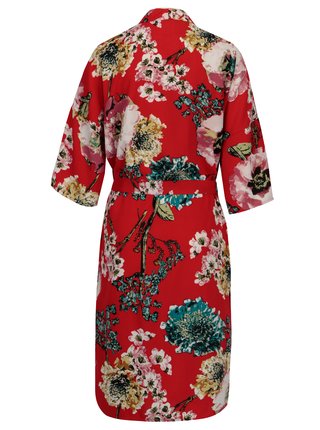 Červené kvetované kimono ONLY Katehrine
