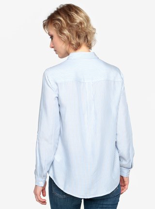 Modro-biela pruhovaná košeľa s výšivkami Oasis Chintz