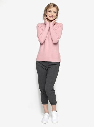 Ružový sveter s okrúhlym výstrihom Oasis The perfect