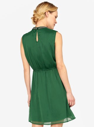 Zelené šaty s koráilkovou aplikáciou ONLY Dafne