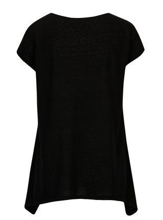 Čierne priesvitné tričko s cípmi ONLY Uma