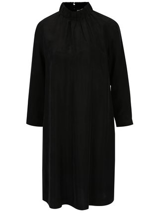 Čierne šaty so stojáčikom a dlhým rukávom Selected Femme Gracy