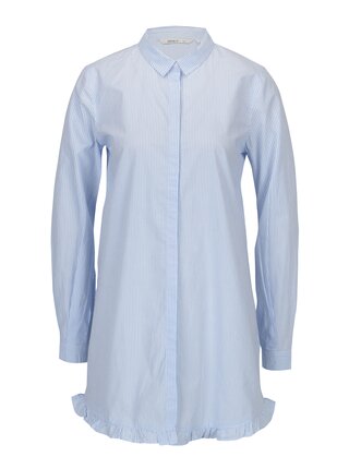 Bielo-modrá dlhá pruhovaná áčková košeľa ONLY Monique