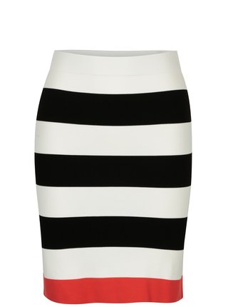 Čierno–biela pruhovaná sukňa ONLY Laura