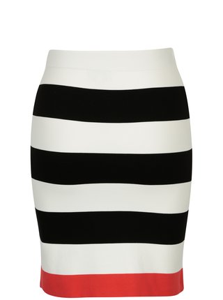 Čierno–biela pruhovaná sukňa ONLY Laura