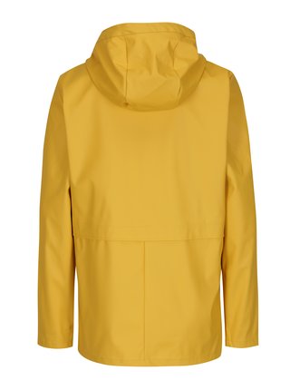 Žltá vodovzdorná bunda s kapucňou ONLY