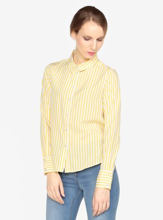 Krémovo-žltá pruhovaná košeľa VERO MODA Nicky